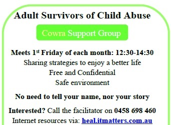 Adult Survivor of Child Abuse - Cowra support group logo