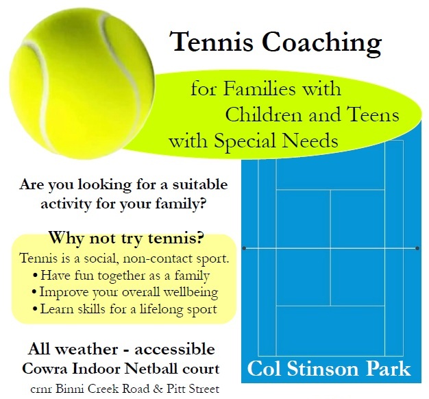 Tennis Coaching for Families With Children and Teens with Special Needs